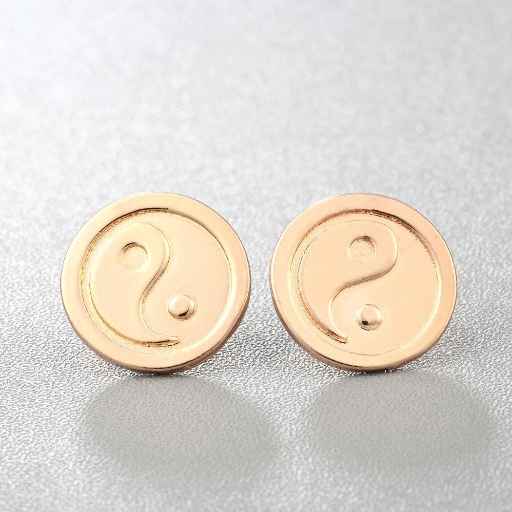 Cxwind Yin Yang серьги в виде символов гвоздики для ушей с волшебным знаком дзен Taoist