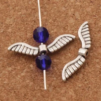 angel wing charm beads 26x7mm 40pcs zinc alloy spacers jewelry findings l076