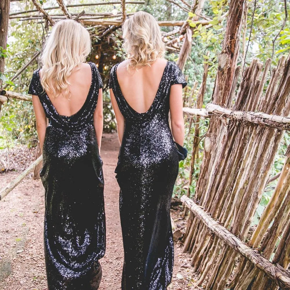 Robe demoiselle d'honneur сексуальные платья подружек невесты с открытой спиной и