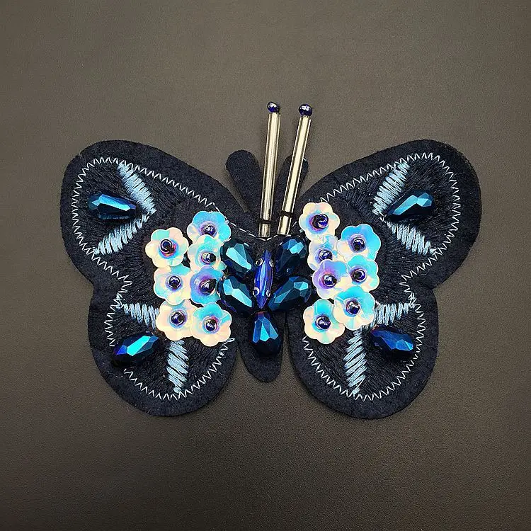 Ручной работы бисером 3D вышивка тканевые наклейки Одежда обувь и шляпы diy декоративные аксессуары - Цвет: 6