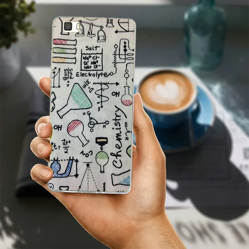 Модные химии Стиль Art Мягкие TPU чехол для телефона huawei P8 P9 P10 P20 Lite Коврики 10 Pro Y5 Y6 Y3