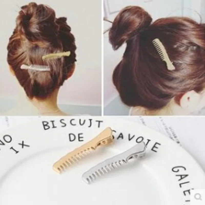 Выскальзывающая расческа Шпилька для волос в Корейском стиле металлический