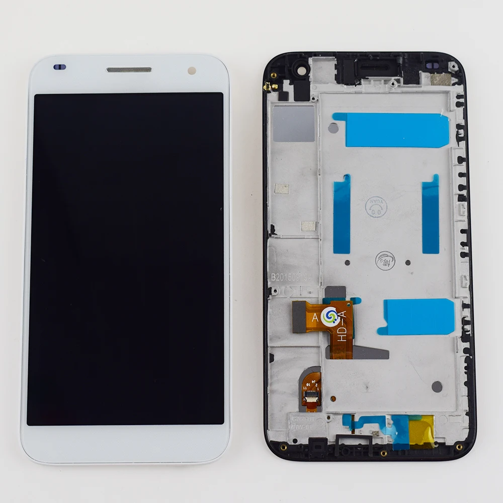 Для huawei Ascend G7 ЖК дисплей сенсорный экран дигитайзер сенсор сборка Рамка для L01