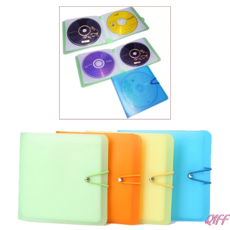 

12 Sleeves CD DVD Disc Carry Wallet Candy Color Case Holder Storage Cover Bag