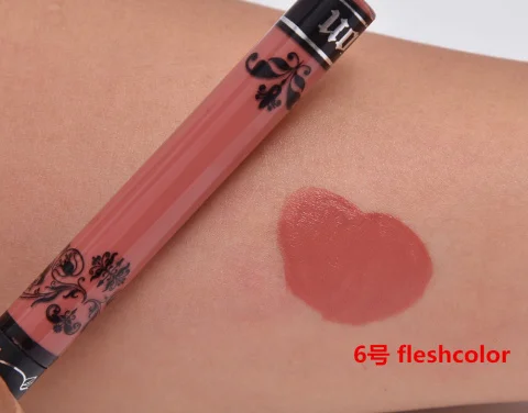 6fleshcolor 15 цветов новая бархатная матовая губная помада Водонепроницаемая блестящая бархатная Матовая жидкая помада - Цвет: 6fleshcolor