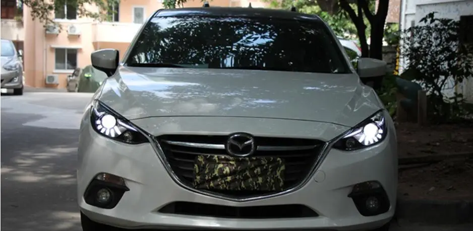 Автомобильный Стайлинг, Головной фонарь для Mazda 3, фара,, лет, Мазда 3, axela, фары, Биксеноновая фара, светодиодный DRL, Автомобильные фары