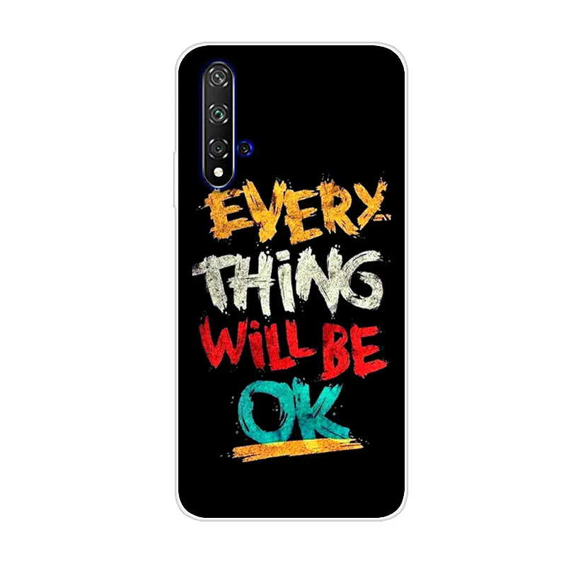 Чехол для Huawei Honor 20 чехол телефона мягкий силиконовый с принтом защитная задняя