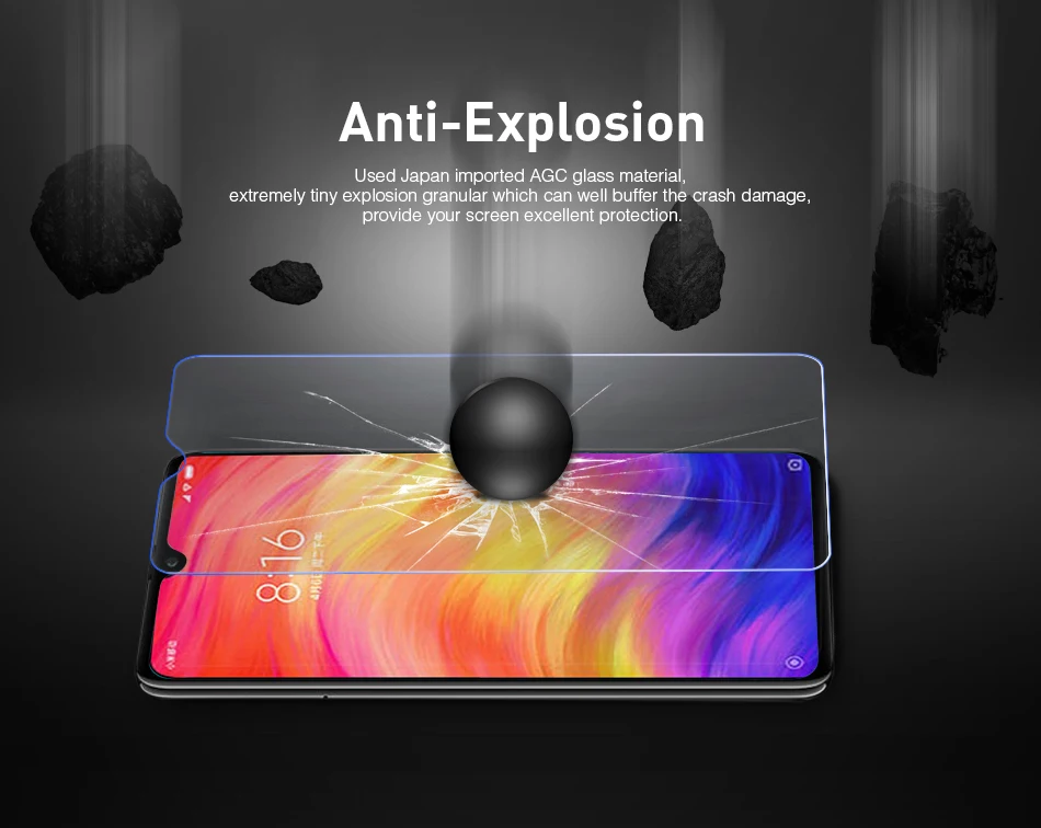 Для Redmi Note 7 закаленное стекло для Redmi Note7 защита экрана HD прозрачное защитное стекло Анти-взрыв ЖК-пленка Противоударная