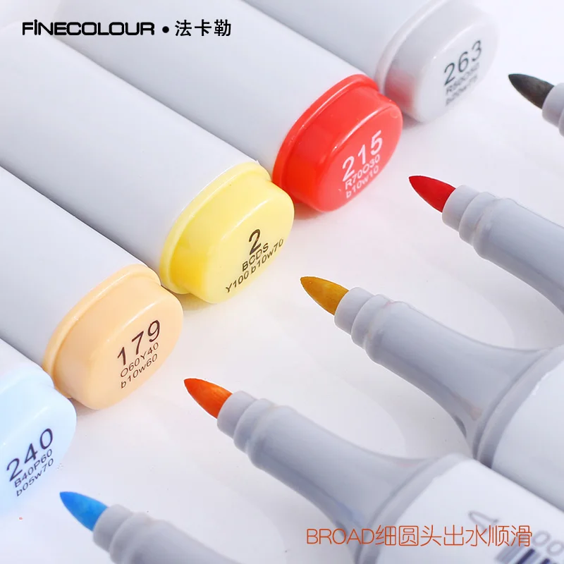 Finecolour 240 цветов двойной Наконечник Ручка для рисования набор EF100 начальной Twin