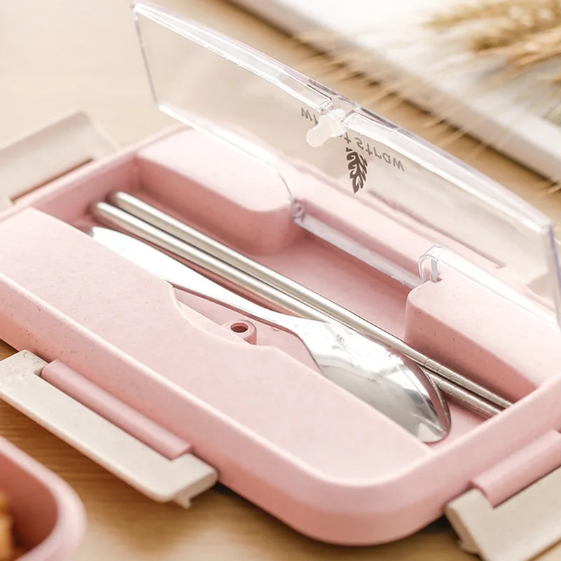 Bento Box Ланч-бокс контейнер для еды Ланчбокс с подогревом детский Снэк Пшеничная