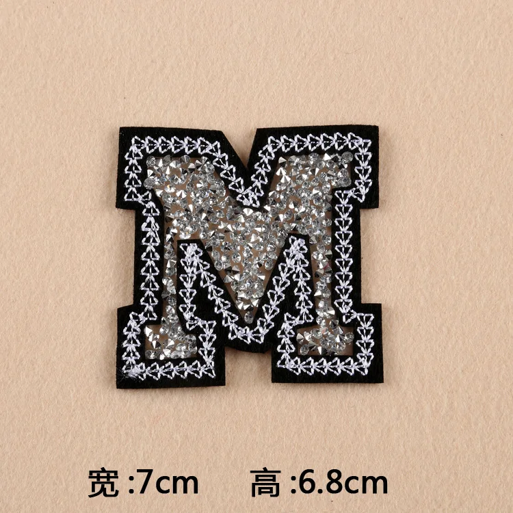 Rhinestone Badges Embroidered Iron on Patch Zircon DIY Emblems Hat Bag Shoes Pants Decorations British Style | Дом и сад