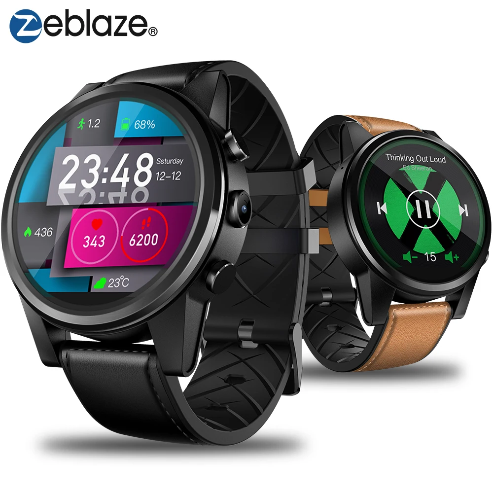 Zeblaze Thor 4 PRO 4G LTE Смарт-часы телефон Android 7.1.1 четырехъядерный 1GB16GB 5MP Камера 1," экран gps wifi BT4.0 микрофон умные часы