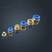 free shipping 2pcs 10mm to 12 pneumatic connectors male straight one touch fittings bspt pc10 04