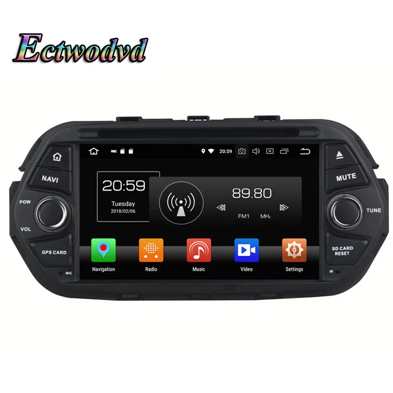 Ectwodvd 4G ram 32G rom Восьмиядерный Android 8 0 автомобильный DVD для Fiat Egea 2016 2017 2018-Радио стерео