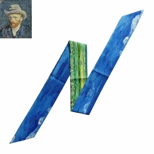 Ван Гог Картина маслом Тонкий шелковый шарф женский многофункциональный сумка шарфы для женщин 2021 новый модный платок на голову и запястье