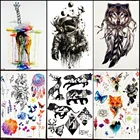 Временная татуировка с 25 рисунками, поддельные флеш-наклейки с жирафом, водные татуировки на тело, руки и ноги, татуировка для женщин и мужчин, Цветные татуировки для мужчин и женщин