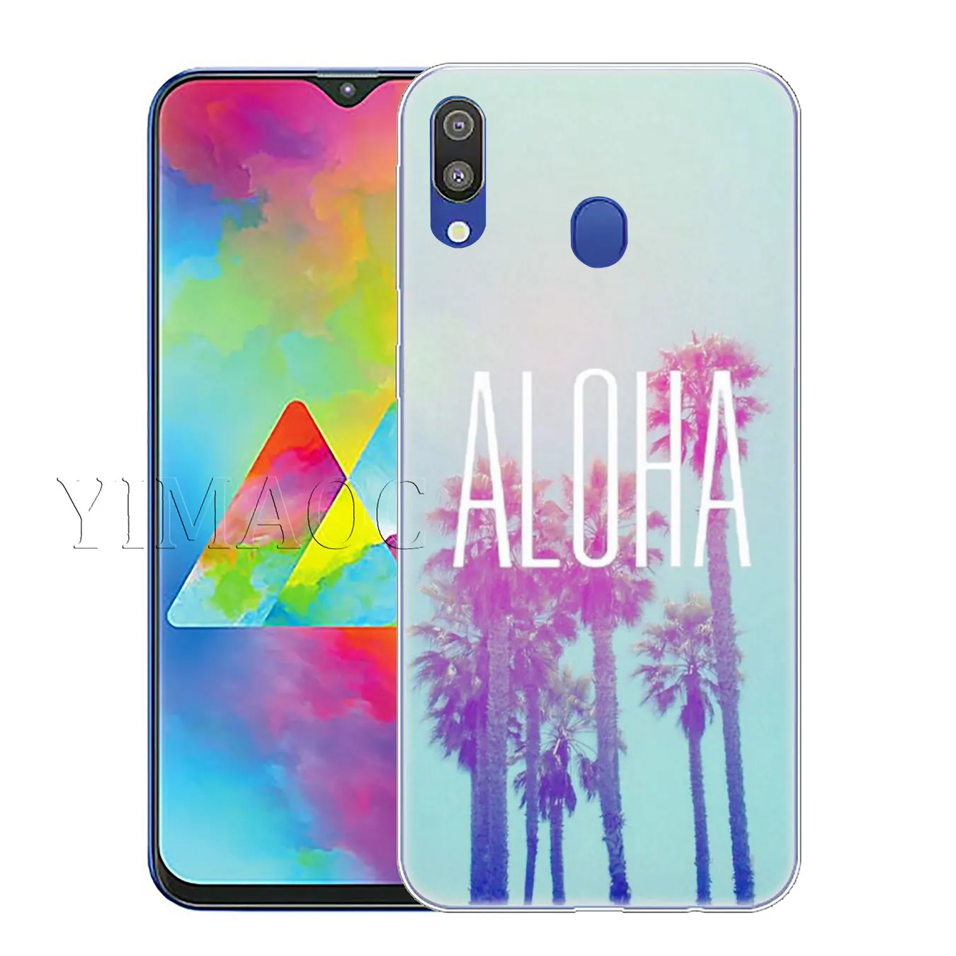 YIMAOC Beach Aloha Tree Summer Soft Silicone Case for Samsung Galaxy A70 A60 A50 A40 A30 A20 A10 M10 M20 M30 M40 A20E Cover | Мобильные