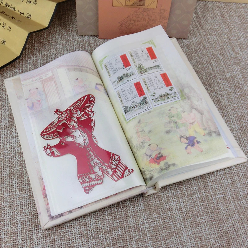 ShaoFu твердый переплет шелк серебро печать на монетах альбом китайский известный