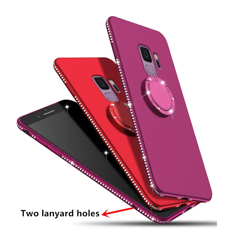 Роскошный чехол со стразами мягкий матовый из ТПУ для samsung Galaxy S9 S8 плюс S6 S7 edge Note 8 9