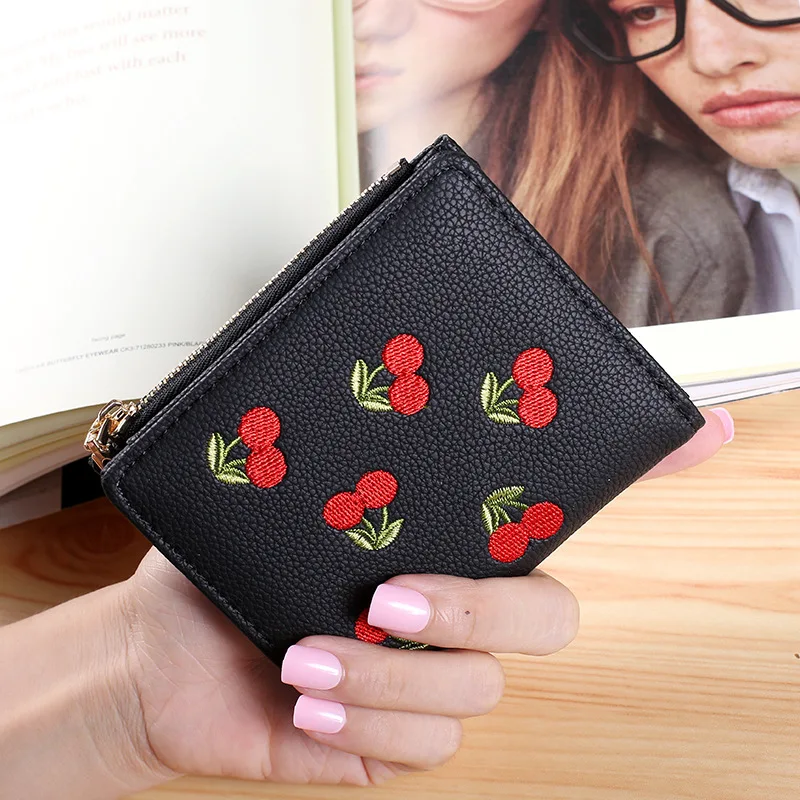 Женский кошелек из искусственной кожи маленький для мелочи милый студенток мини