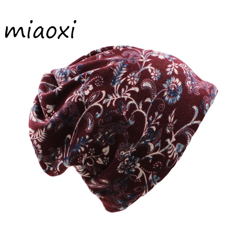 Miaoxi, новинка, повседневная, для взрослых, для женщин, шапка, шарф, удобная, для девочек, осень, Skullies& Beanies, модная, Цветочная, теплая, шапка, s mx-308