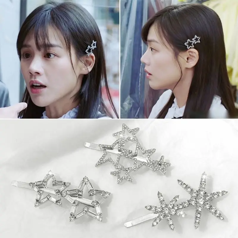 Минималистичные с металлическими блестками серебряные прямые заколки для Бобби