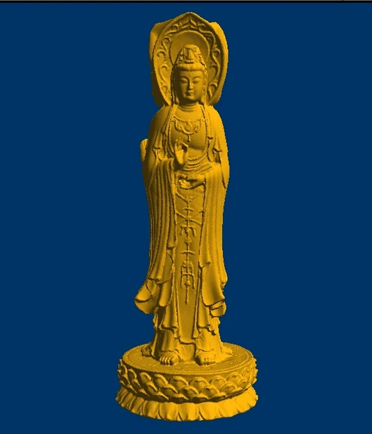 3D модель рельеф для ЧПУ в формате STL Goddess Of Mercy_4|Фрезы по дереву| |