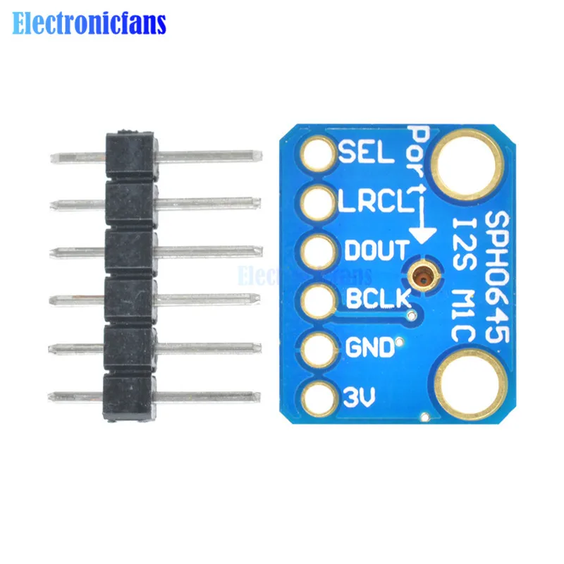 Плата микрофона SPH0645 I2S MEMS с модулем прерывающего датчика SPH0645LM4H микрофонный