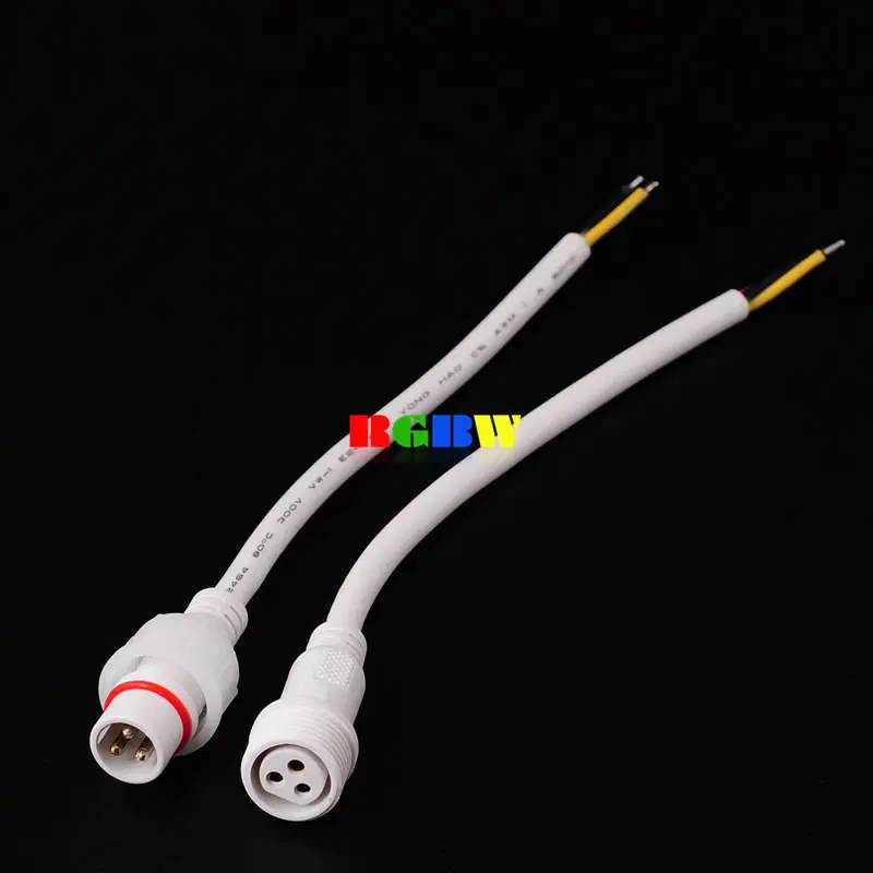 2 ~ 100 3pin 18AGW кабель IP67 Водонепроницаемый светодиодный соединитель fr WS2812B WS2811