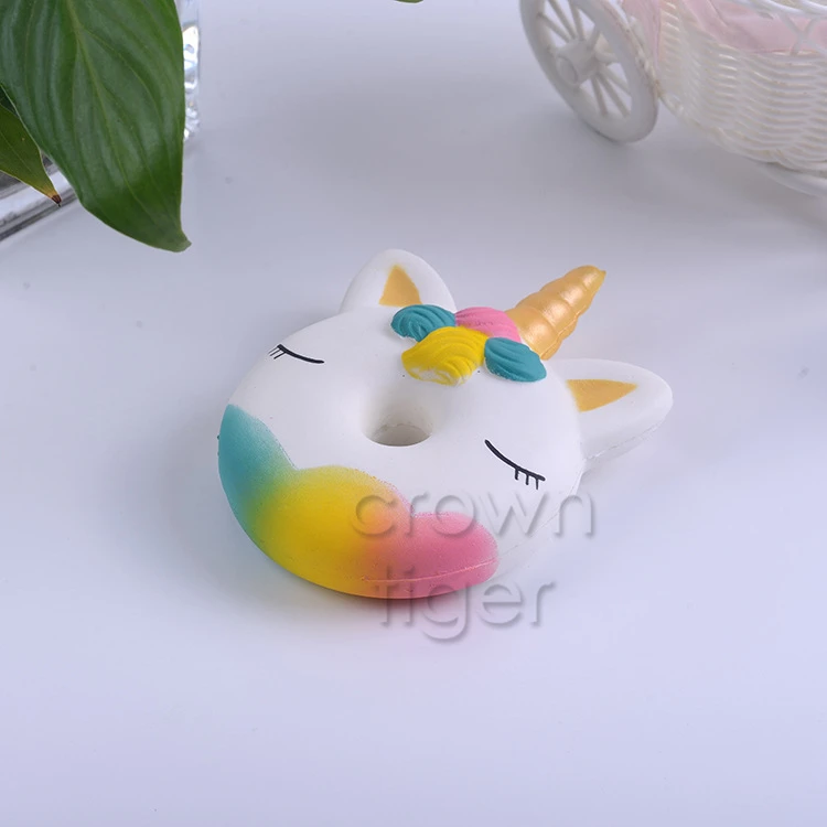 Kawaii Squishe Jumbo Сжимаемый пончик Антистресс игрушка сжимаемая медленно