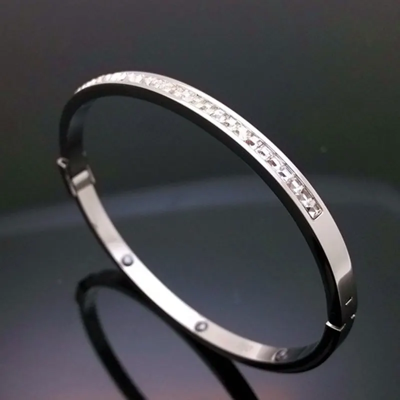 Классический Элитный бренд тонкий ряда кубический циркон браслеты из кристаллов
