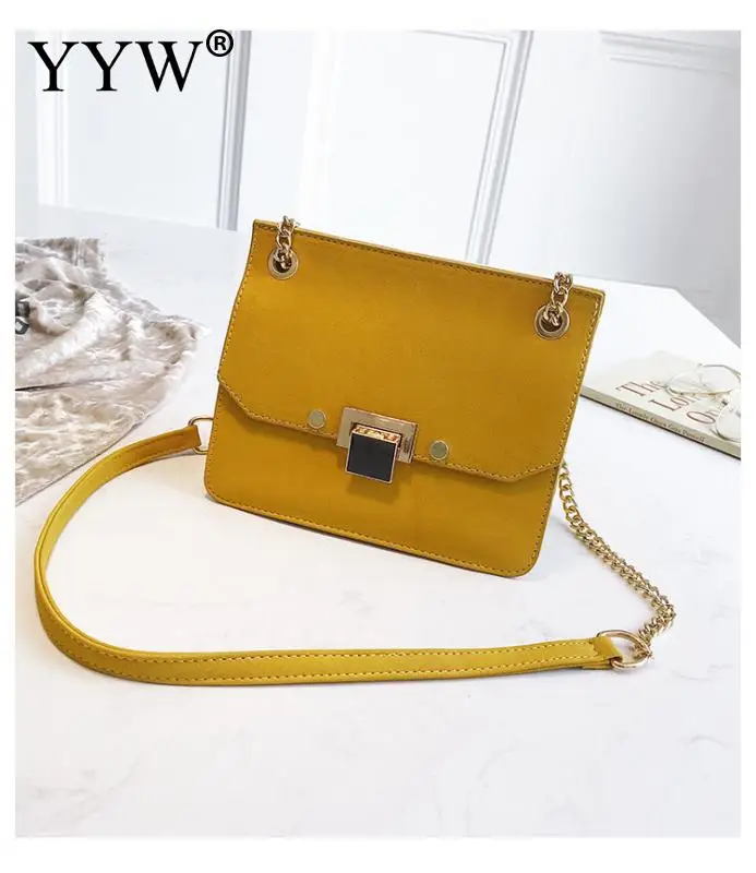 Модные желтые Для женщин мешок матовый одноцветное Цвета Mini Crossbody сумки на плечо Лидер продаж женские Искусственная кожа Bolsos Mujer черный