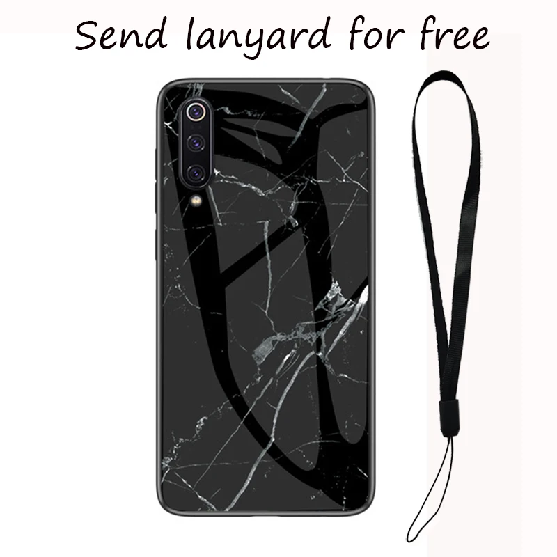 Tempered Glass Case For Xiaomi Redmi Note 7 6 5 Pro Plus Max 3 2 Mix 6X Cover On Mi 9 SE 8 Lite A1 A2 Marble |