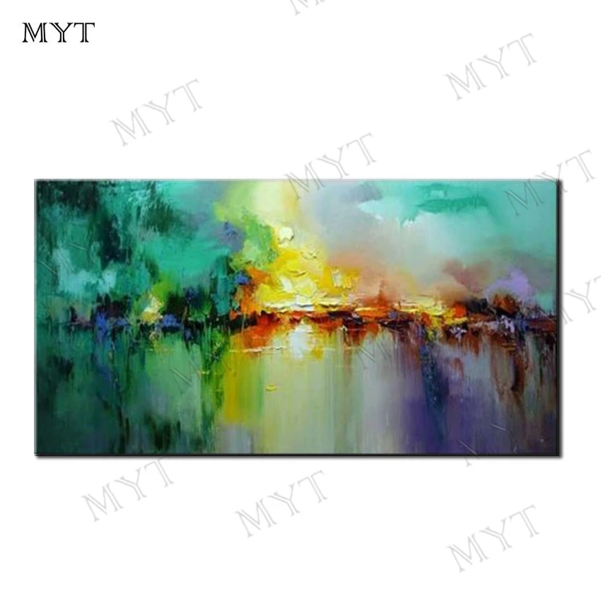 

MYT Free Shipping High Quality Hot Sale Handmade Wall Art Home Wall Decoration Canvas Art Abstract Canvas Oil Painting Unframed