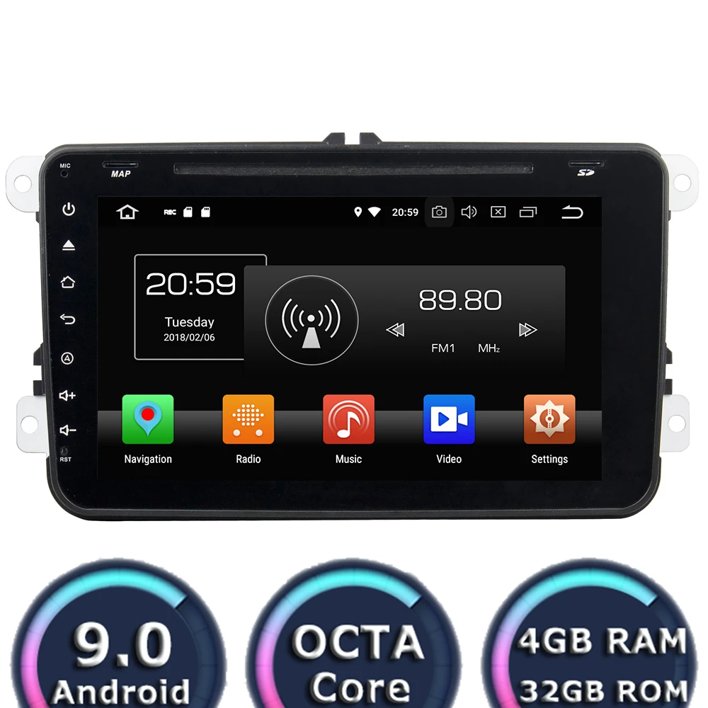Roadlover Android 9 0 автомобильный ПК плеер Радио для Volkswagen VW Tiguan T5 Multivan Passat Golf Touareg Santana Jetta