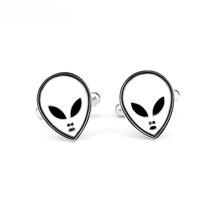 Dongsheng Alien запонки черно-белый эмалированный украшения на шею из рубашка Запонки