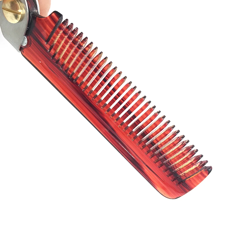 FH-10595 Customized Stainless Steel Acetate Folding Beard Comb | Красота и здоровье