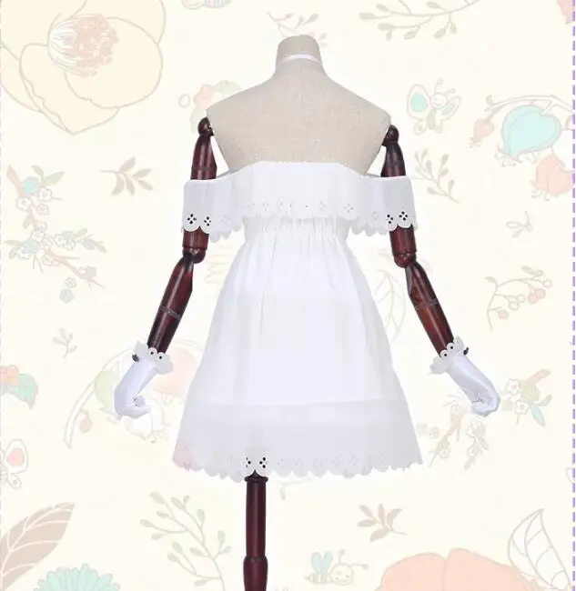 

Anime game Fate/Grand Order cosplay Matthew Kyrielite/shielder cos Japanese daily sweet summer Halloween party white dress