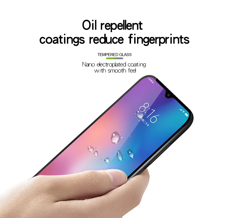 MOFI для Xiaomi Mi 9 закаленное стекло 2.5D изогнутая 9H защита экрана полное покрытие