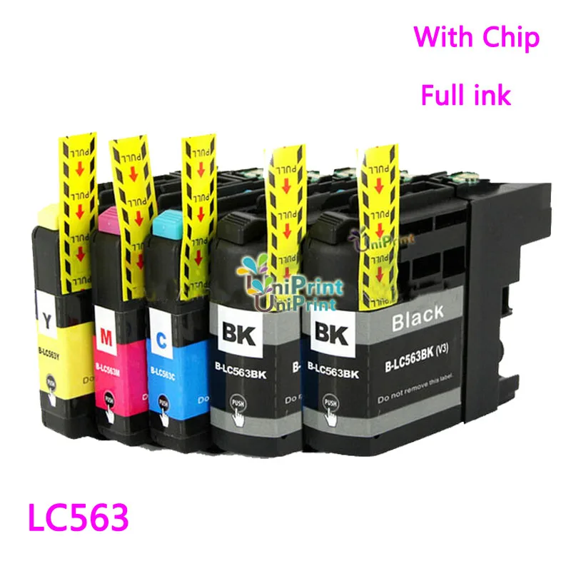 5 шт. LC563 LC565 LC567 LC569 совместимый чернильный картридж для brother MFC-J2310 J2510 J3520 J3720 J6520DW