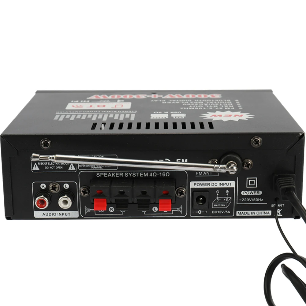 

220 В Мини 2-канальный ЖК-дисплей HIFI аудио стерео усилитель мощности BT FM радио портативный автомобильный домашний 600 Вт аудио усилитель с дист...