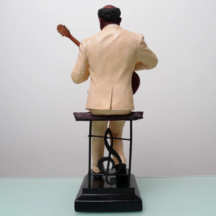 Джазовки из смолы гитариста Портрет фигурка с музыкальным символом искусство