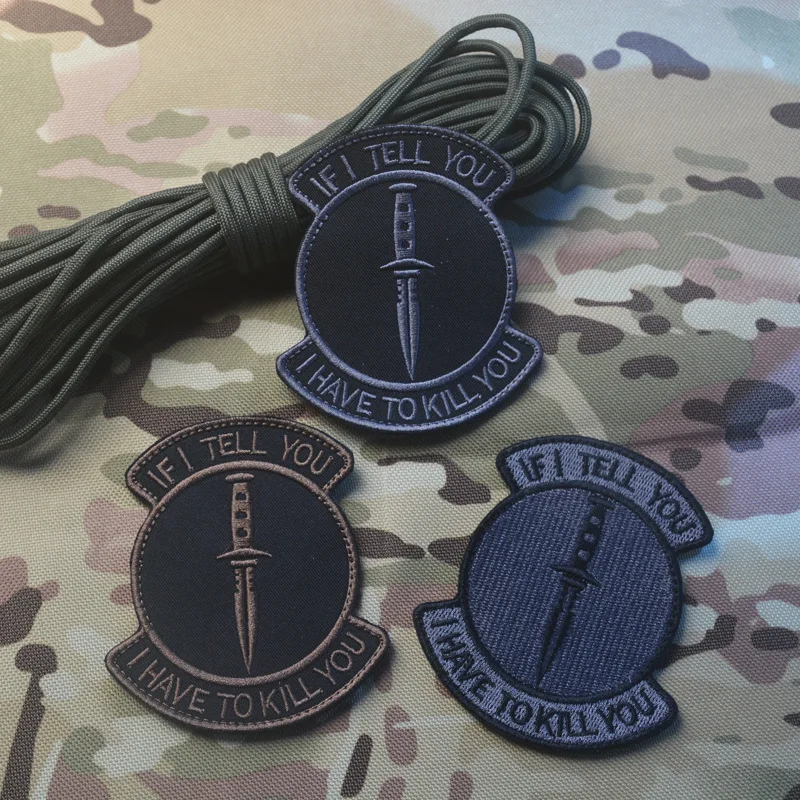 Если я скажу вам должен убить вас патчи стиль милитари патч крючок США armay | Дом и