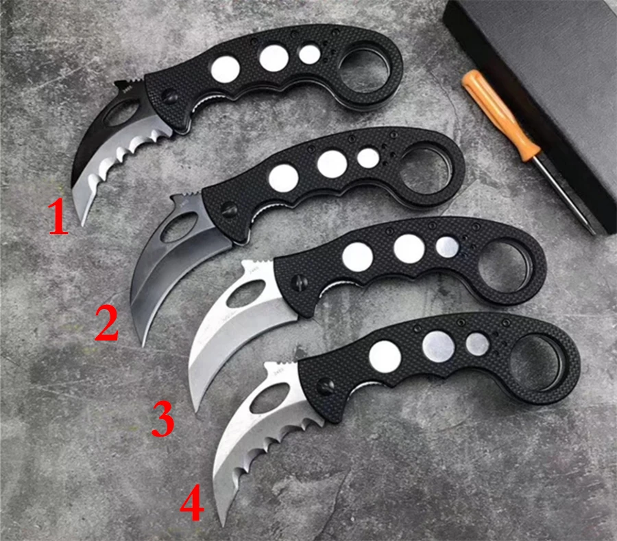 Самый низкий складной нож Karambit 440 Лезвие G10 Ручка для тренировок на открытом