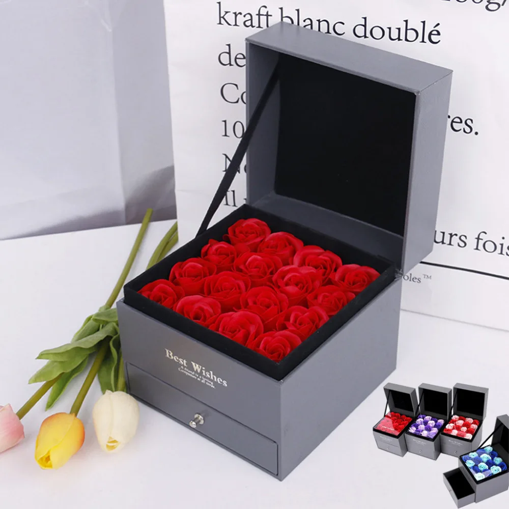 16 шт. ароматизированное мыло для тела с лепестками роз свадебный подарок на день Святого Валентина/День