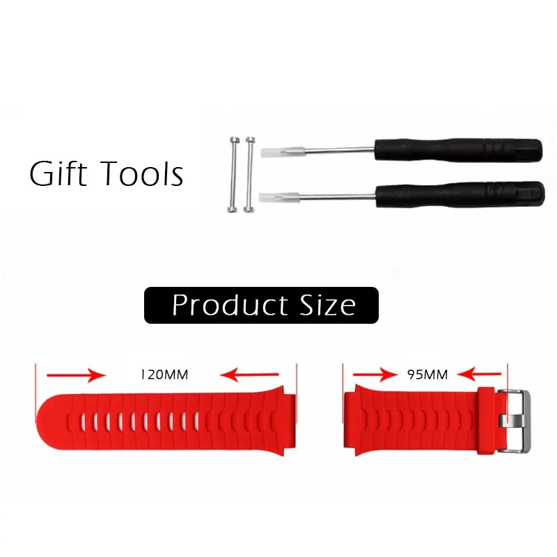 Аксессуары для часов ремешок мягкий силиконовый наручных сменный Garmin Forerunner 920XT