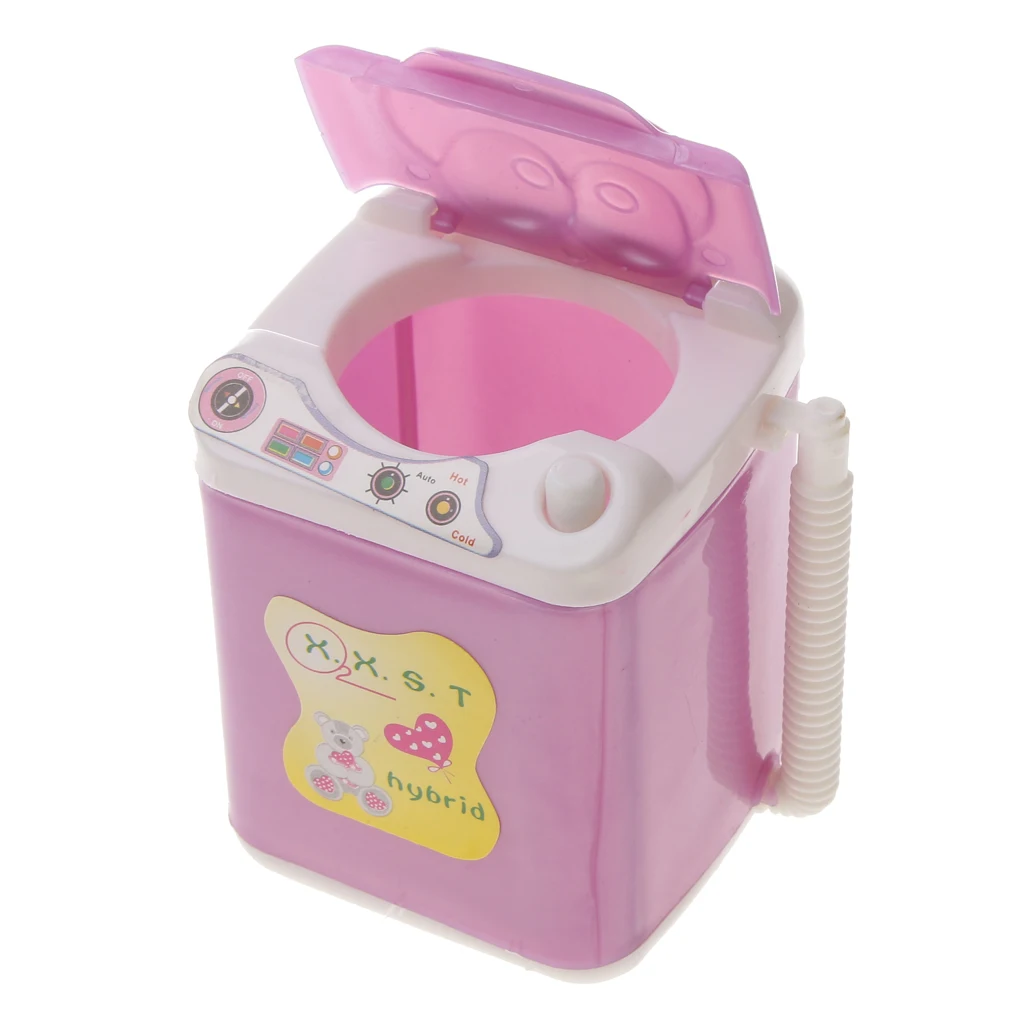 

Dollhouse Miniature Furniture Plastic Pink Mini Washing Machine Toy for Dolls Doll House Decor Classic Kid Toy Gift