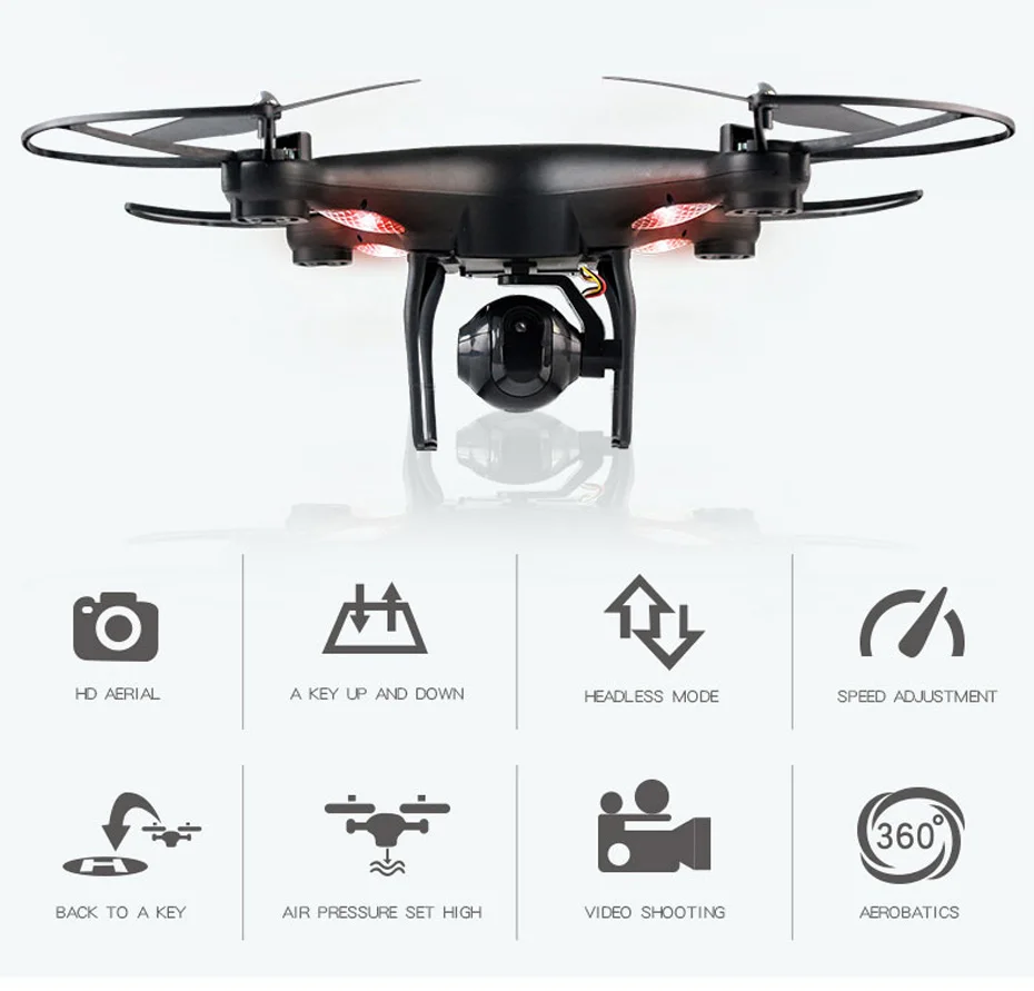 Дрон с камерой D68 wifi FPV с режимом удержания высоты Безголовый Квадрокоптер Дрон Вертолет VS X5SW X5HC