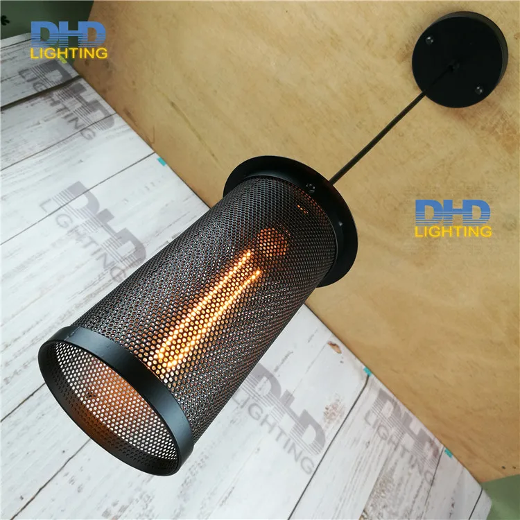 Черная сетчатая клетка дизайнерский подвесной светильник RH промышленная