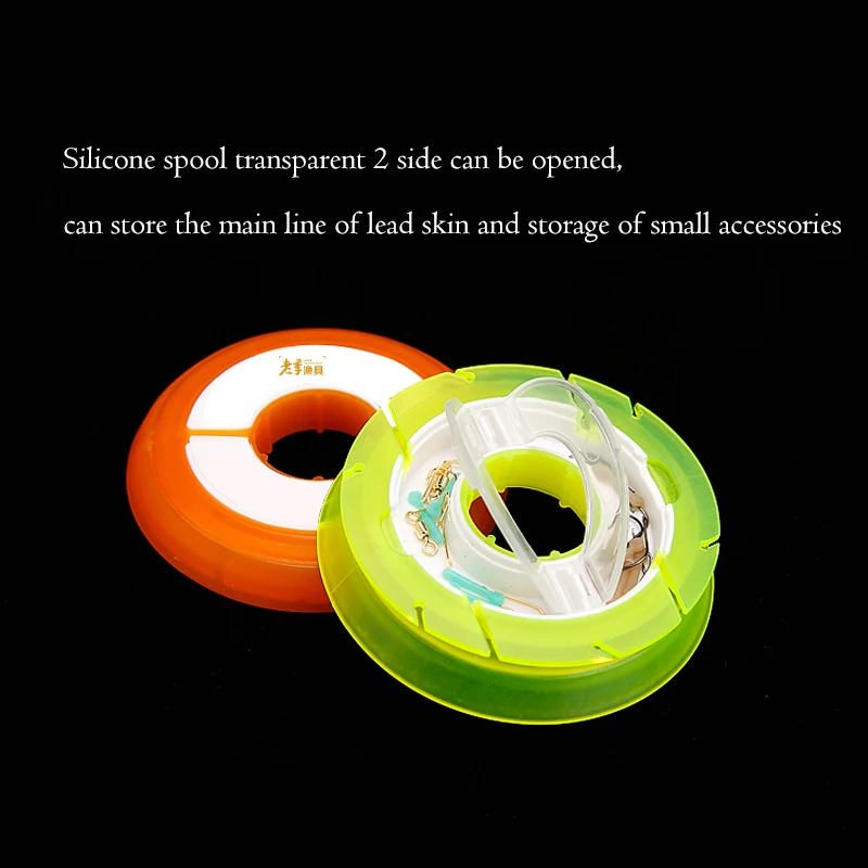

Accessories Box 4 Size Fishing Tackle Box Portable Silicone Reel Fishing Line Finishing Box Multicolor Ultra Thin Fishing Tool